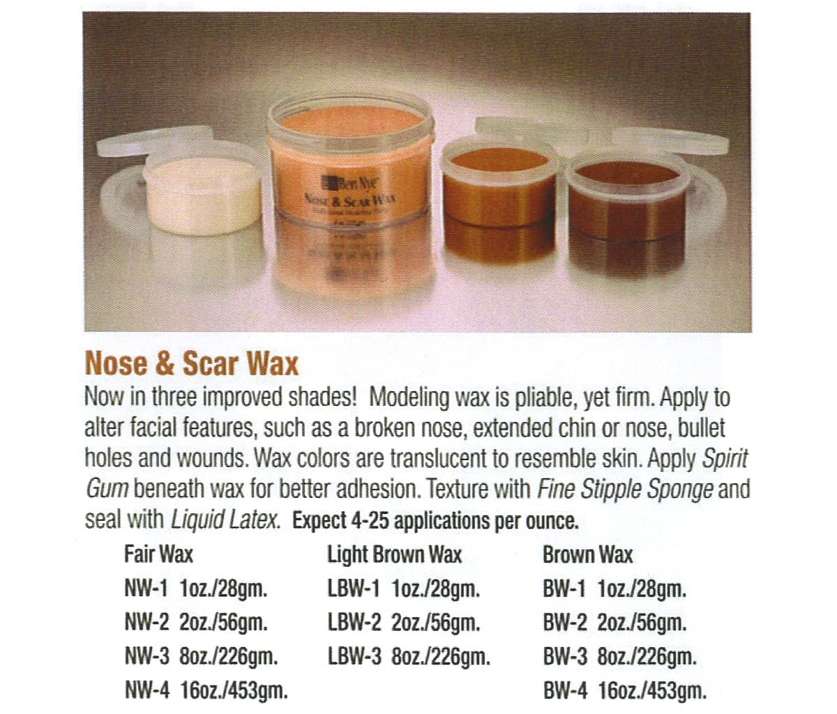 Ben Nye - Nose & Scar Wax